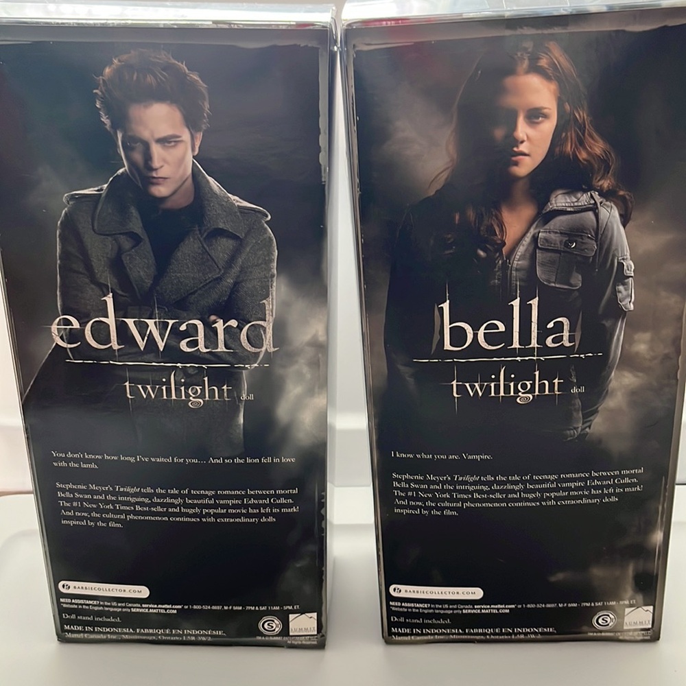 NIB Twilight Bella & Edward Pink Label Mattel 2009 Barbie Dolls - Picture 4 of 8